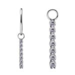 Подвеска для пирсинга из кобальт-хрома с 7 кристаллами Premium Zirconia