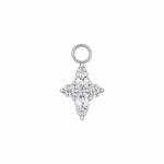 Подвеска для пирсинга с 4 кристаллами (round+marquise)