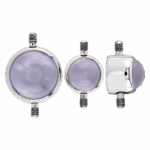 Bezel-set Natural Stone Cabochon 180° Orbit with MS